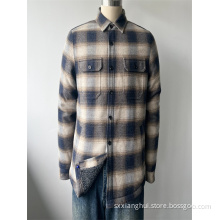 Long Sleeve Mens Button Down Flannel Plaid Shirt